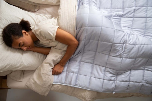 Man sleeping with bedding