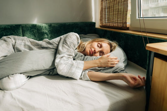 woman sleeping  in summer