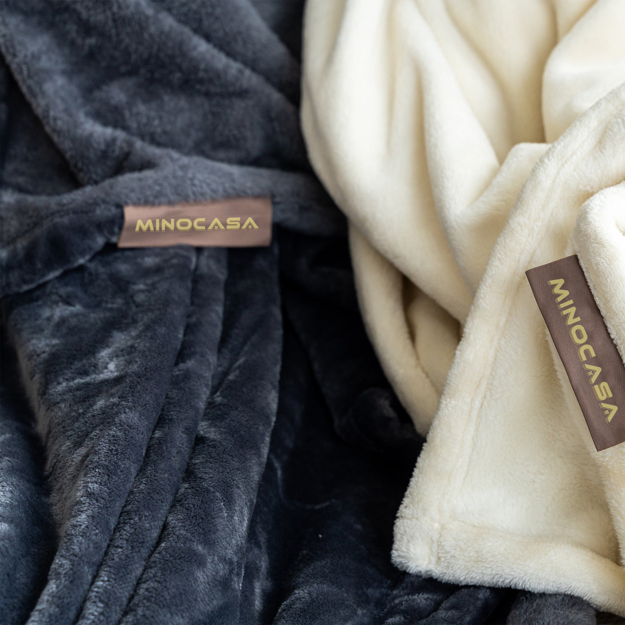Minocasa Flannel Fleece Oversized Throw Blanket Color Comparison