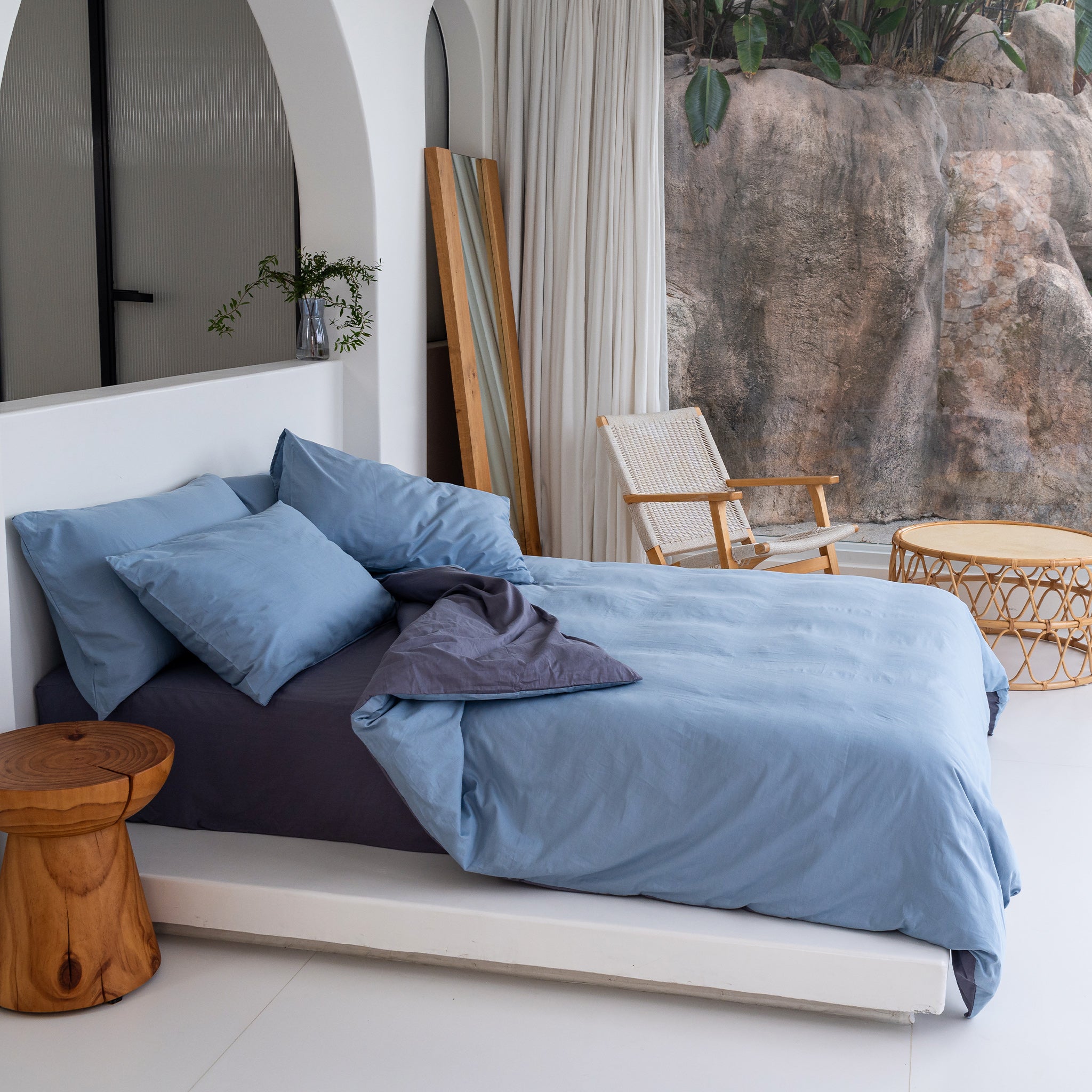 Minocasa Double Dip 4 Piece Reversible Bedding Set Villa Studio